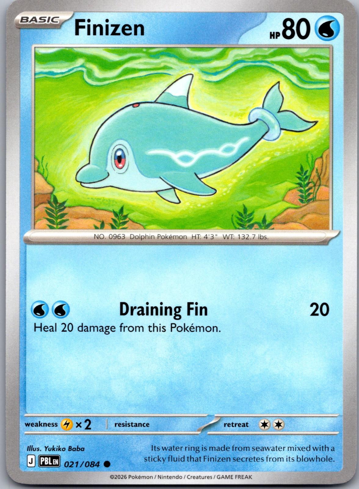 Finizen - 021/084 - - PITCH BLACK - Pokemon - Common | AA78-17