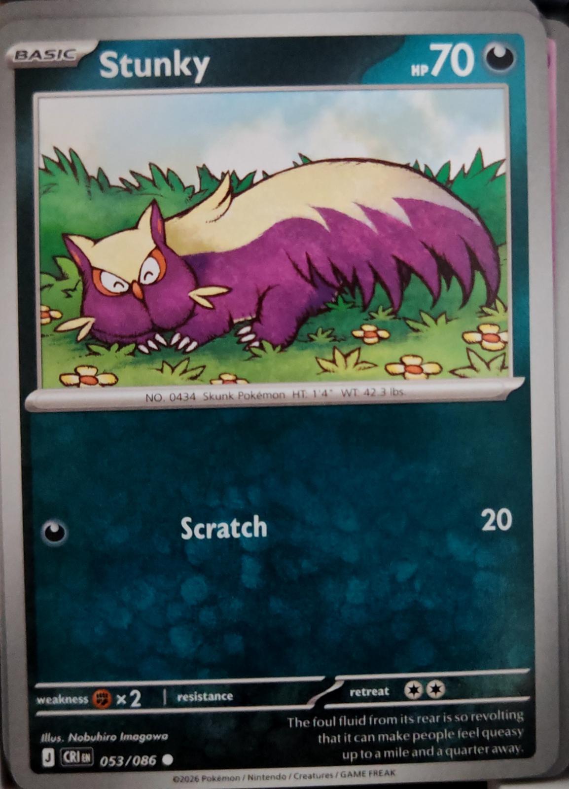 Stunky - 053/086 - - CHAOS RISING - Pokemon - Common | AA42-32
