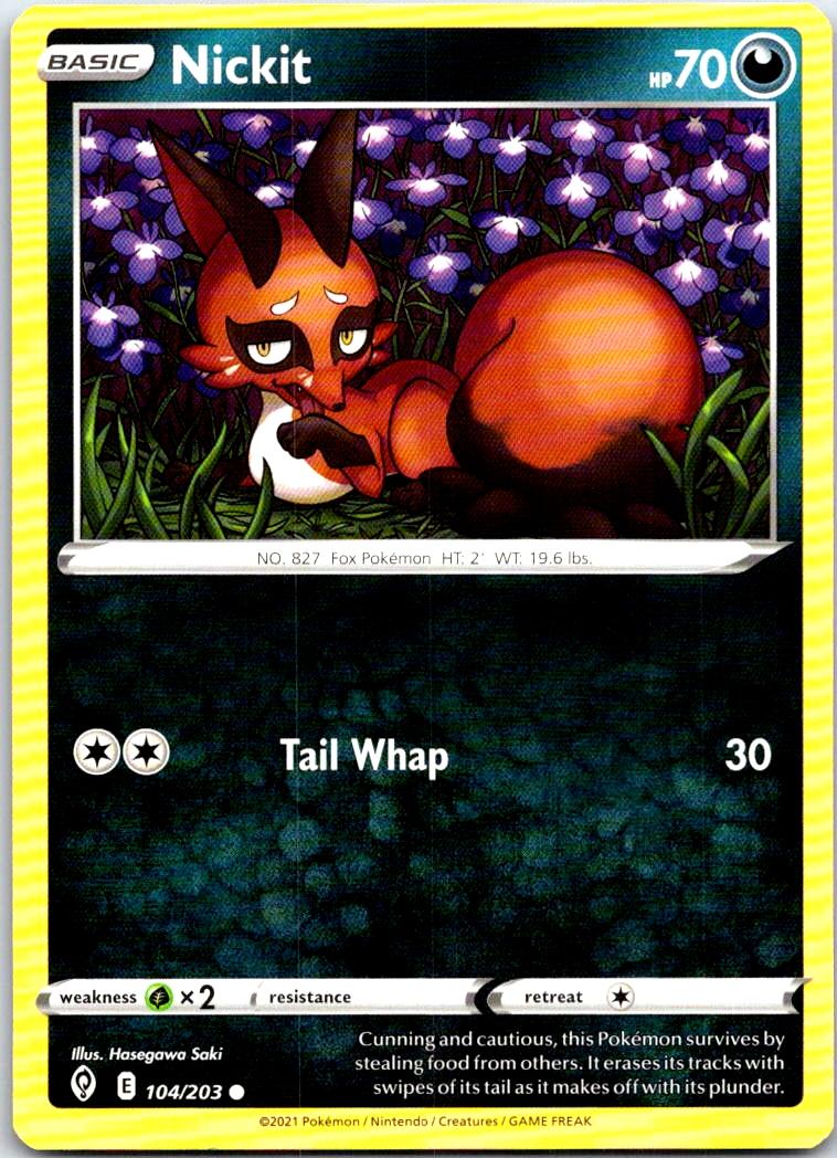 Nickit - 104/203 - - EVOLVING SKIES - Pokemon - Common | AB37-18