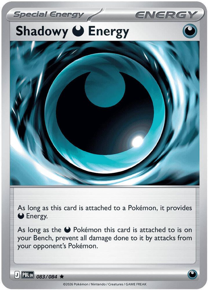 Shadowy Darkness Energy - 083/084 - Reverse Holo - PITCH BLACK - Pokemon - | AA25-51