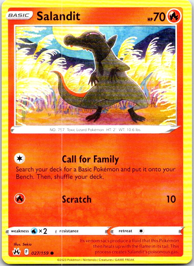Salandit - 027/159 - - CROWN ZENITH - Pokemon - Common | AB45-1
