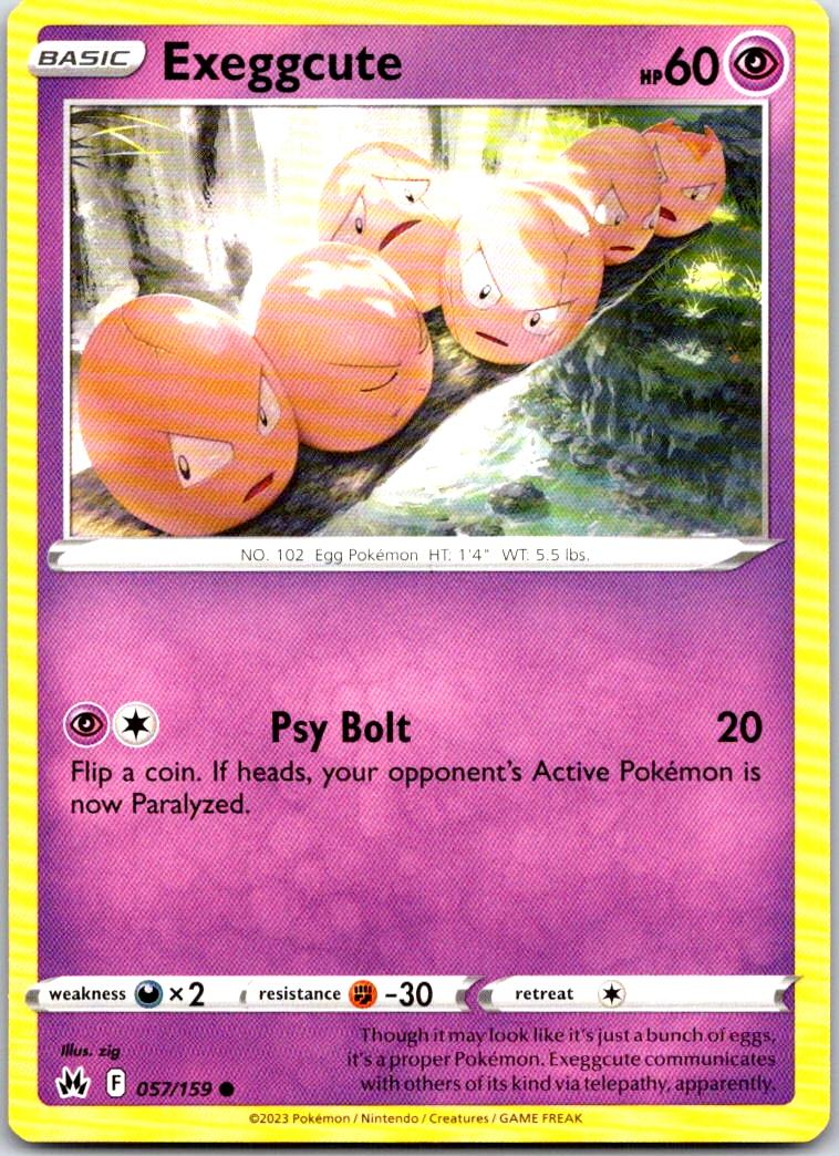 Exeggcute - 057/159 - - CROWN ZENITH - Pokemon - Common | AA100-50