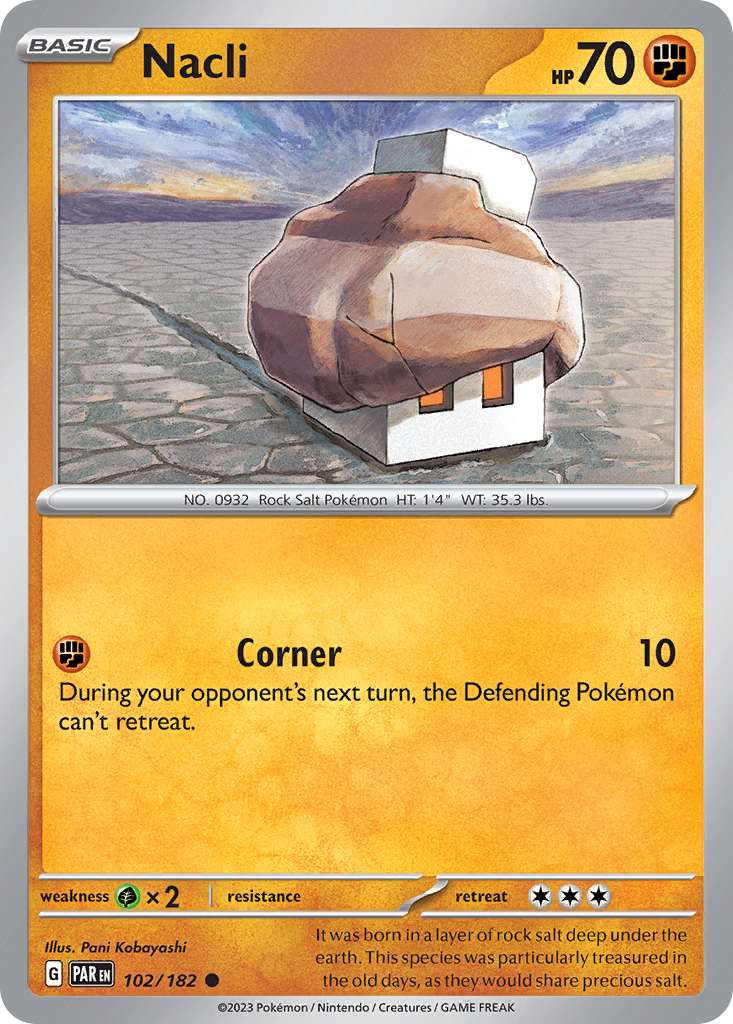 Nacli - 102/182 - - PARADOX RIFT - Pokemon - Common | AA47-88