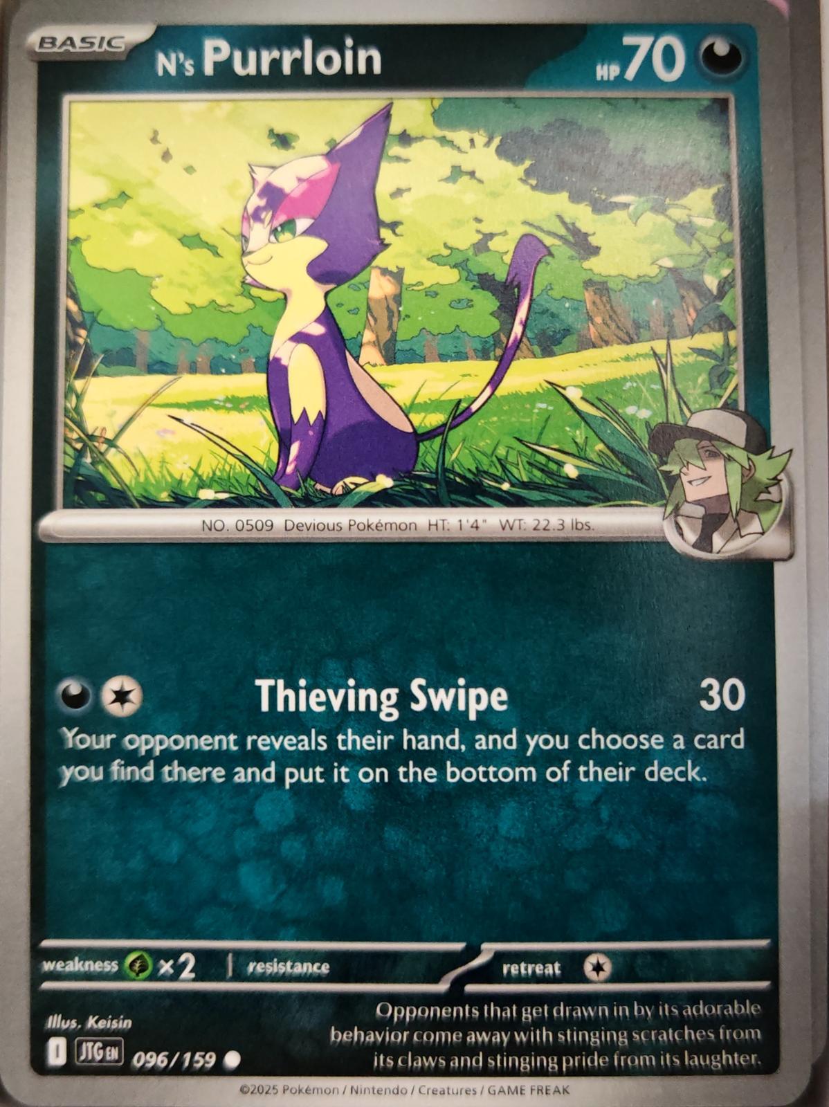 N's Purrloin - 096/159 - - JOURNEY TOGETHER - Pokemon - Common | AA09-82