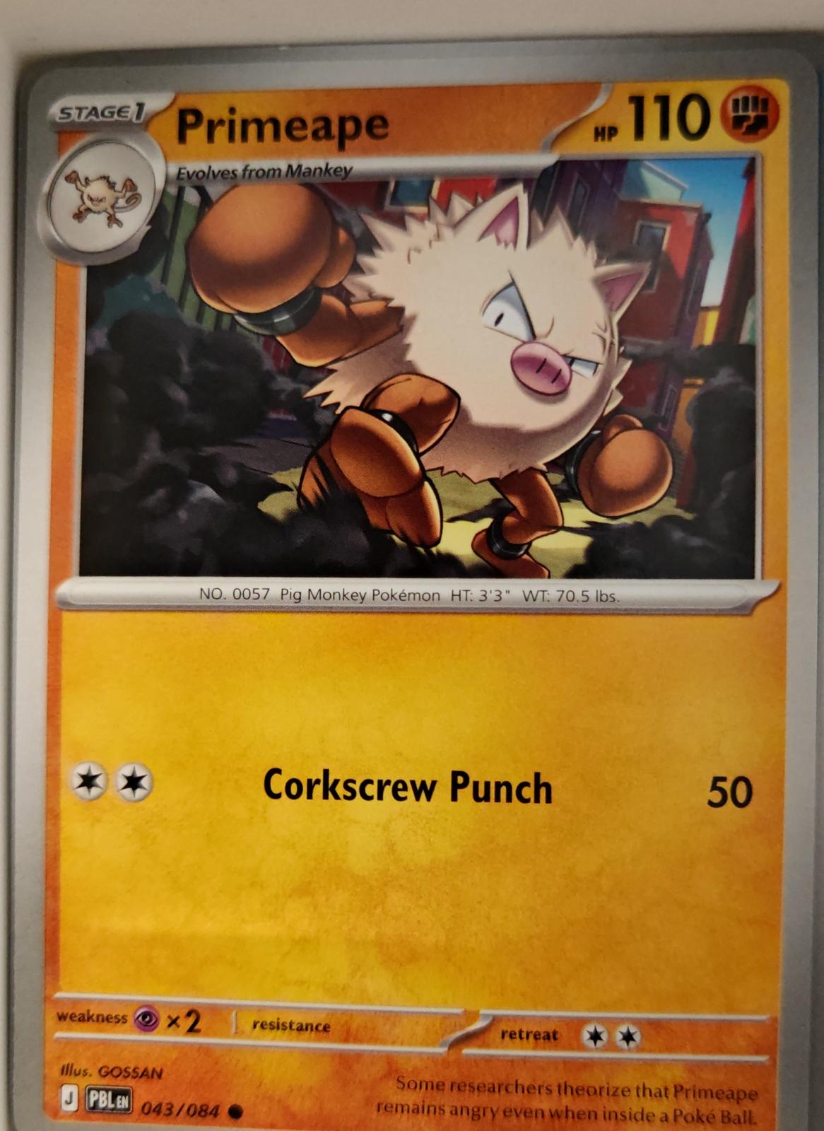 Primeape - 043/084 - - PITCH BLACK - Pokemon - Common | AA17-85