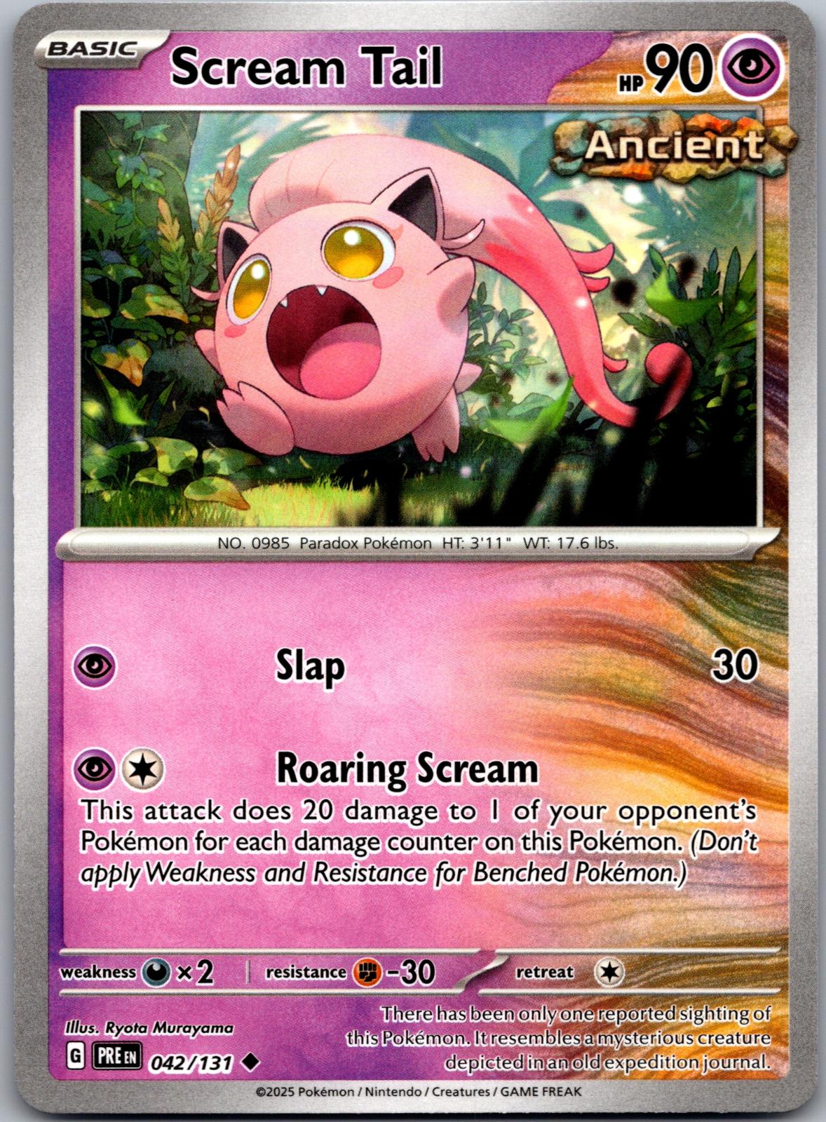 Scream Tail - 042/131 - - PRISMATIC EVOLUTIONS - Pokemon - Uncommon | AA83-28