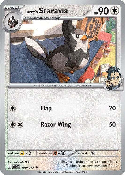 Larry's Staravia - 169/217 - - ASCENDED HEROES - Pokemon - Uncommon | AA43-67