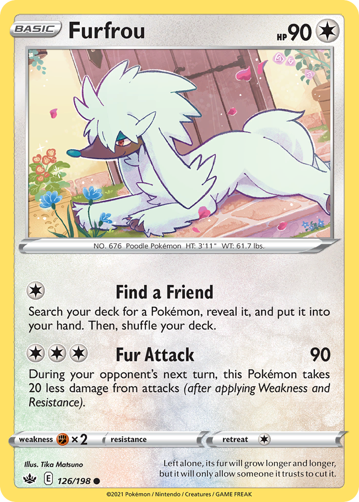Furfrou - 126/198 - - CHILLING REIGN - Pokemon - Common | AA58-31