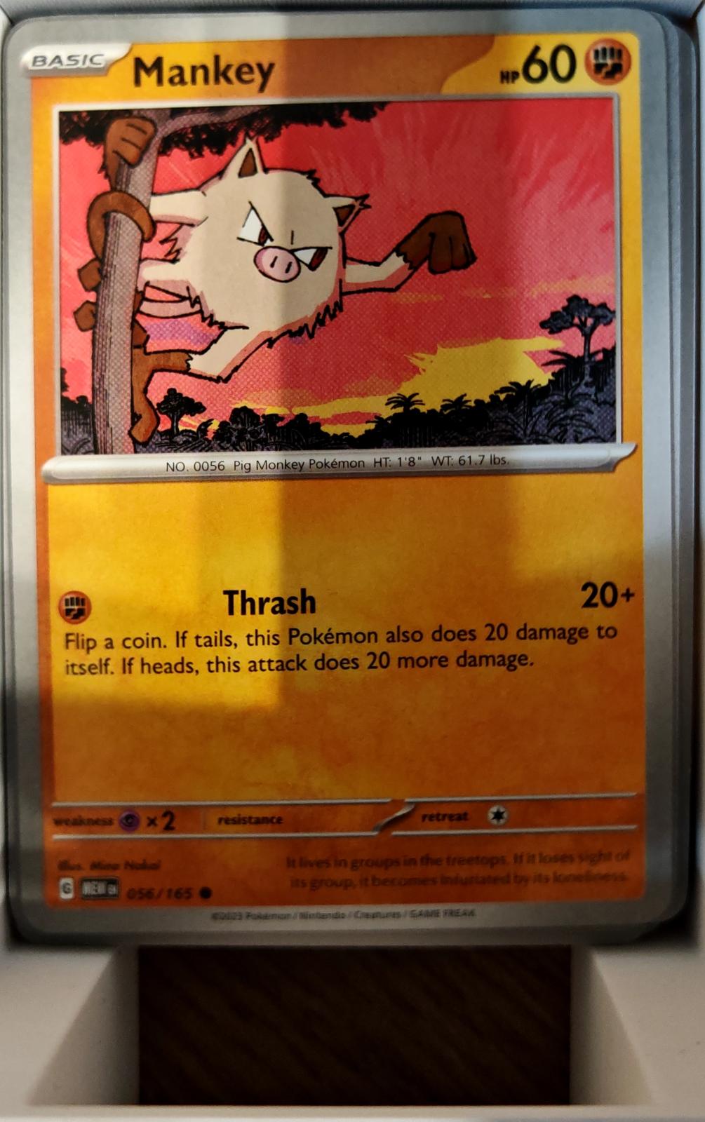 Mankey - 056/165 - - 151 - Pokemon - Common | AA74-43