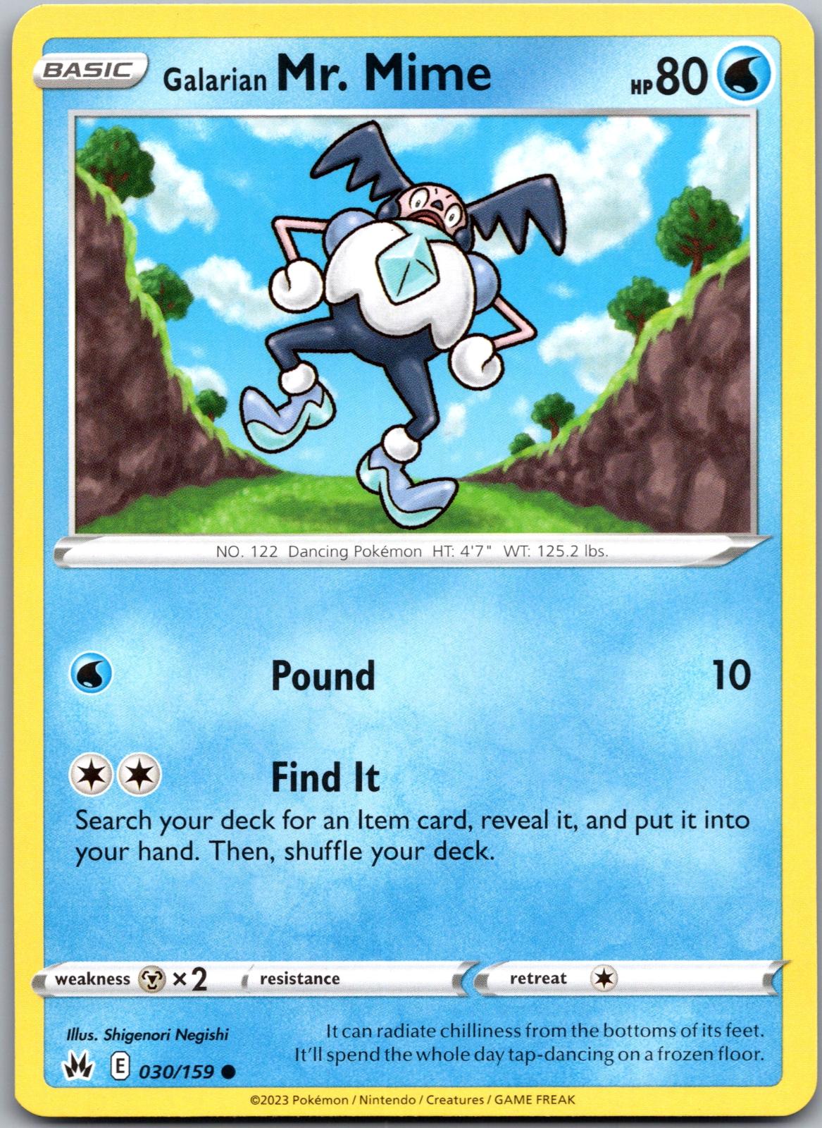 Galarian Mr. Mime - 030/159 - - CROWN ZENITH - Pokemon - Common | AA92-44