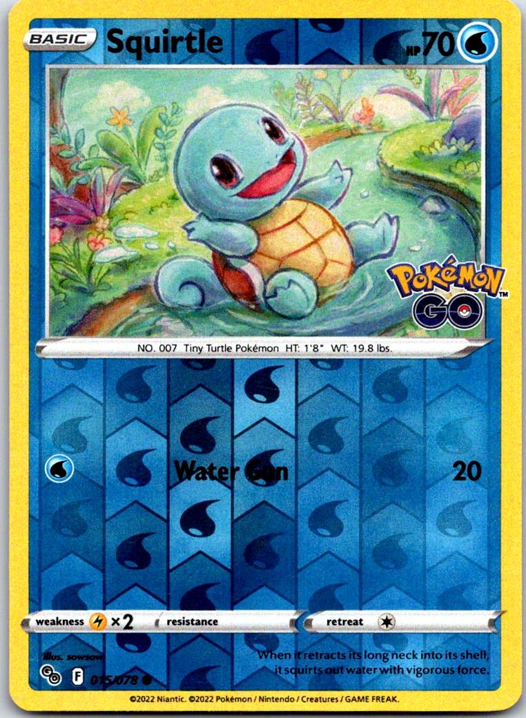 Squirtle - 015/078 - Reverse Holo - POKEMON GO - Pokemon - Common | AA119-15