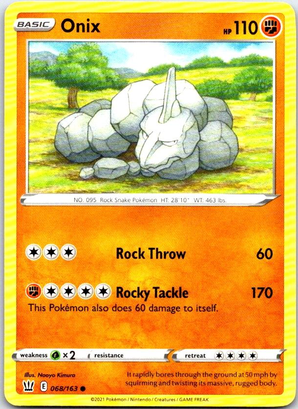 Onix - 068/163 - - BATTLE STYLES - Pokemon - Common | AC18-18