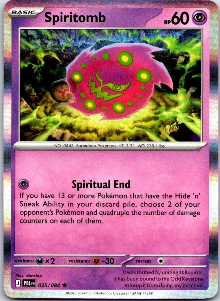 Spiritomb - 035/084 - Holo - PITCH BLACK - Pokemon - Rare | AA120-45
