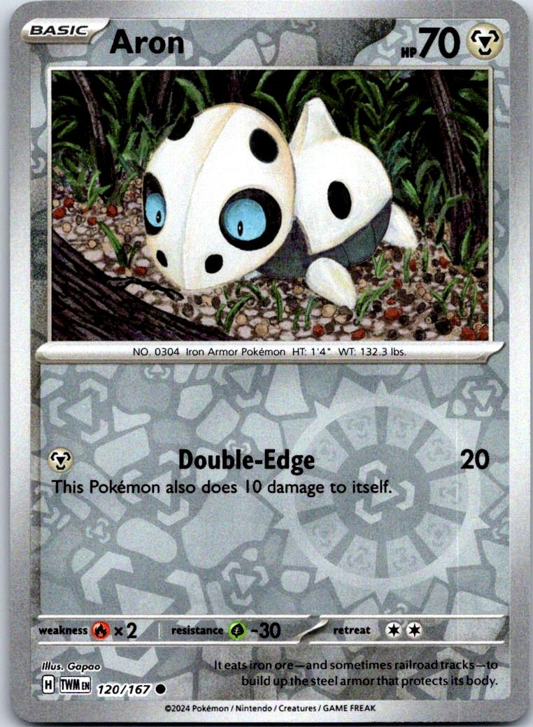 Aron - 120/167 - Reverse Holo - TWILIGHT MASQUERADE - Pokemon - | AA126-41