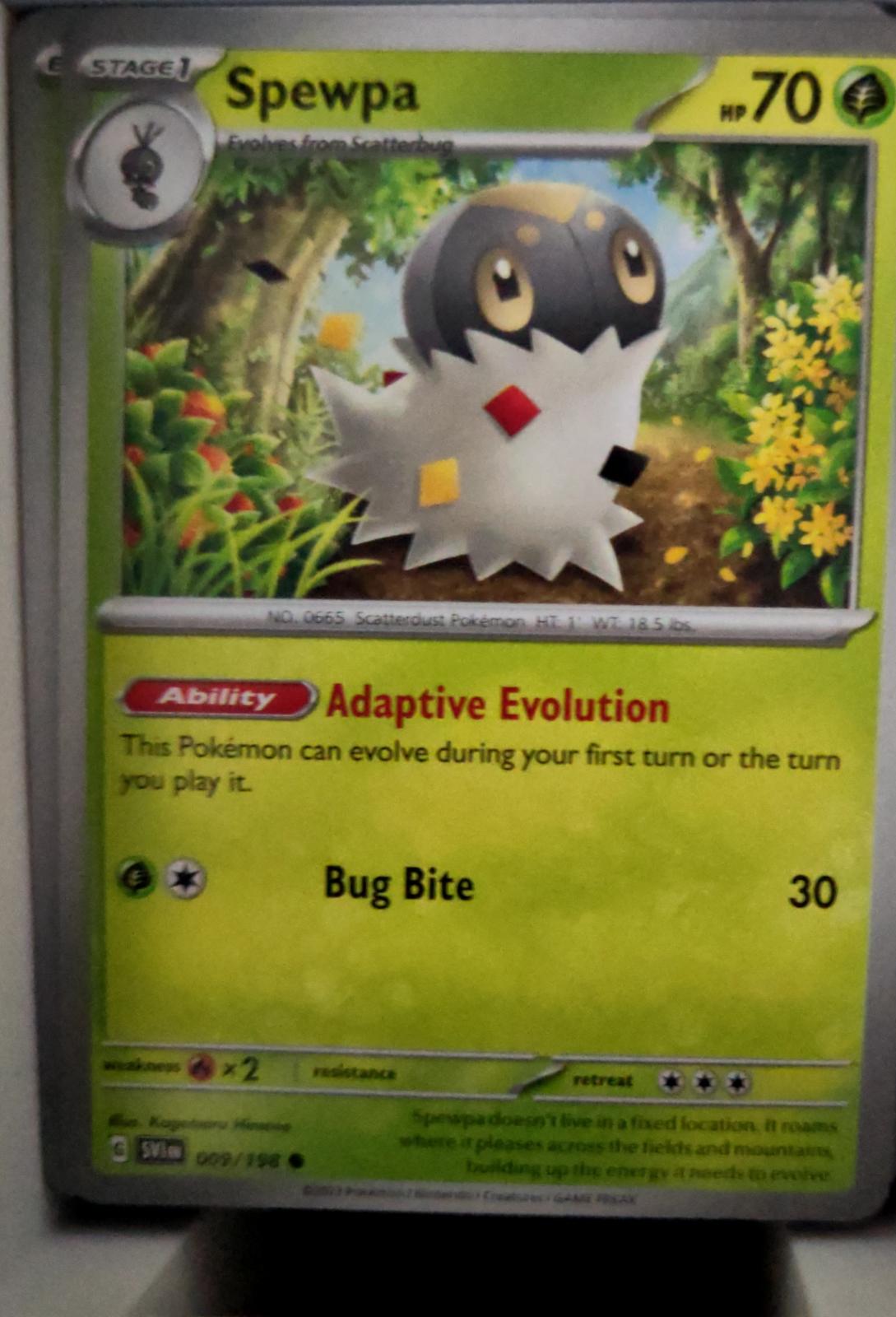 Spewpa - 009/198 - - SCARLET & VIOLET - Pokemon - Common | AA48-113