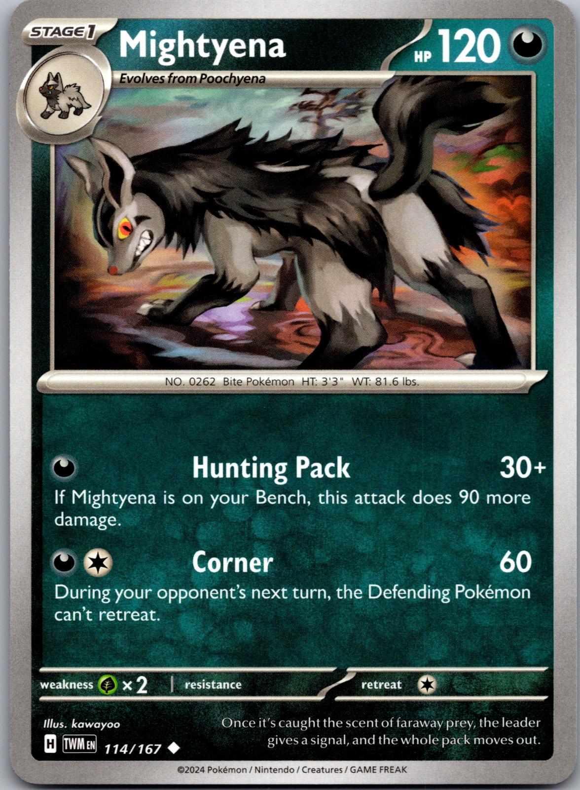 Mightyena - 114/167 - - TWILIGHT MASQUERADE - Pokemon - Uncommon | AA86-16