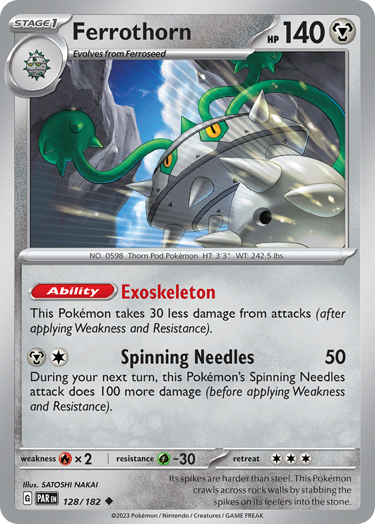 Ferrothorn - 128/182 - - PARADOX RIFT - Pokemon - Uncommon | AA48-71