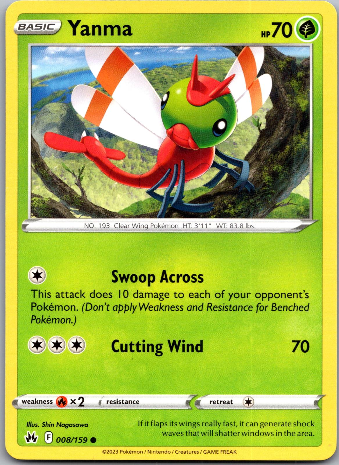Yanma - 008/159 - - CROWN ZENITH - Pokemon - Common | AA93-34