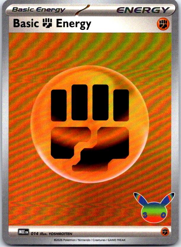 Basic Fighting Energy (30th Celebration) - 014 - Holo - MEE: MEGA EVOLUTION ENERGIES - Pokemon - | AC11-47