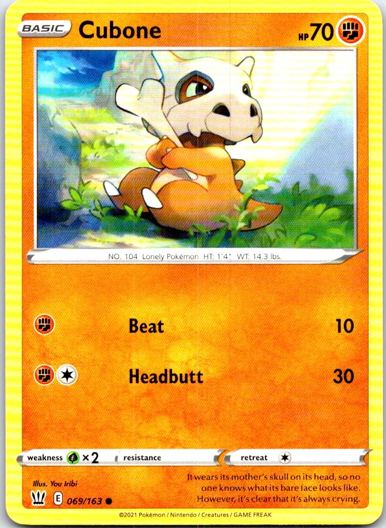 Cubone - 069/163 - - BATTLE STYLES - Pokemon - Common | AB97-26