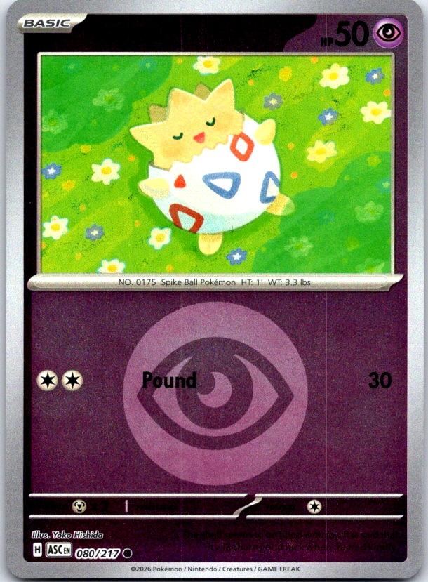 Togepi (Energy Symbol Pattern) - 080/217 - Reverse Holo - ASCENDED HEROES - Pokemon - | AC26-37