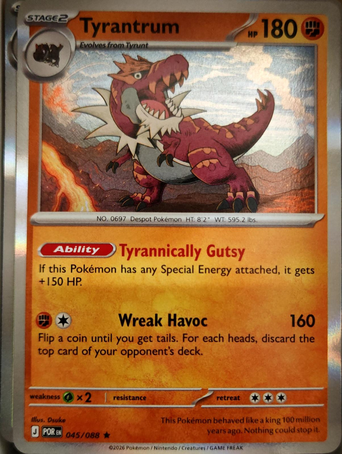 Tyrantrum - 045/088 - Holo - PERFECT ORDER - Pokemon - Rare | AA06-51