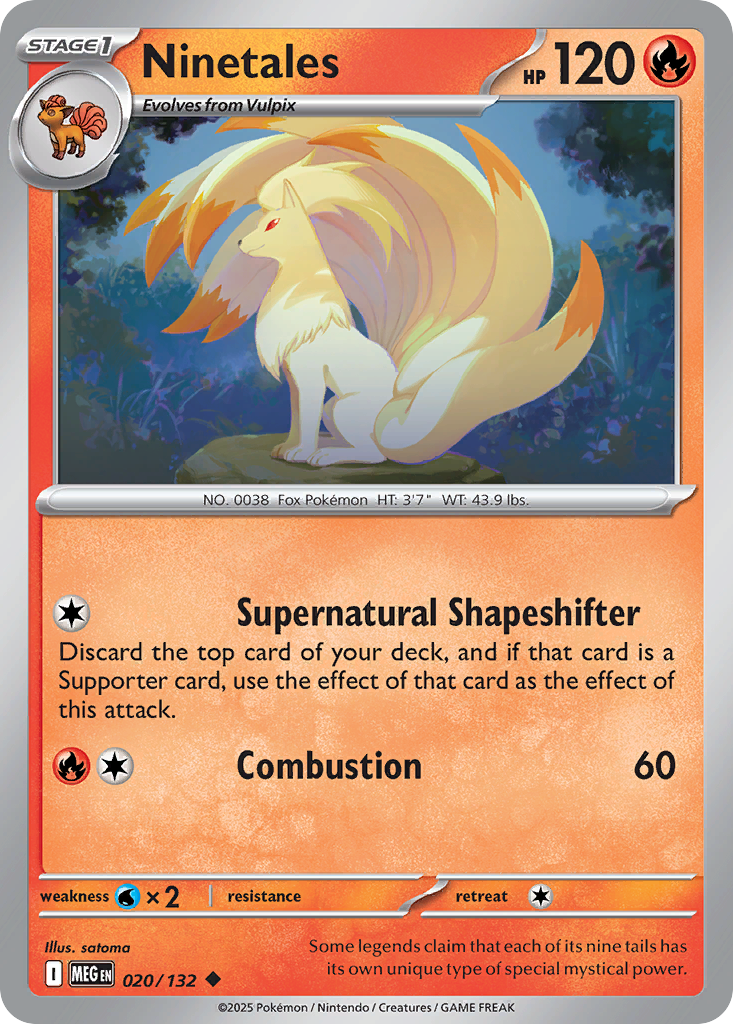 Ninetales - 020/132 - - MEGA EVOLUTION - Pokemon - Uncommon | AA23-65