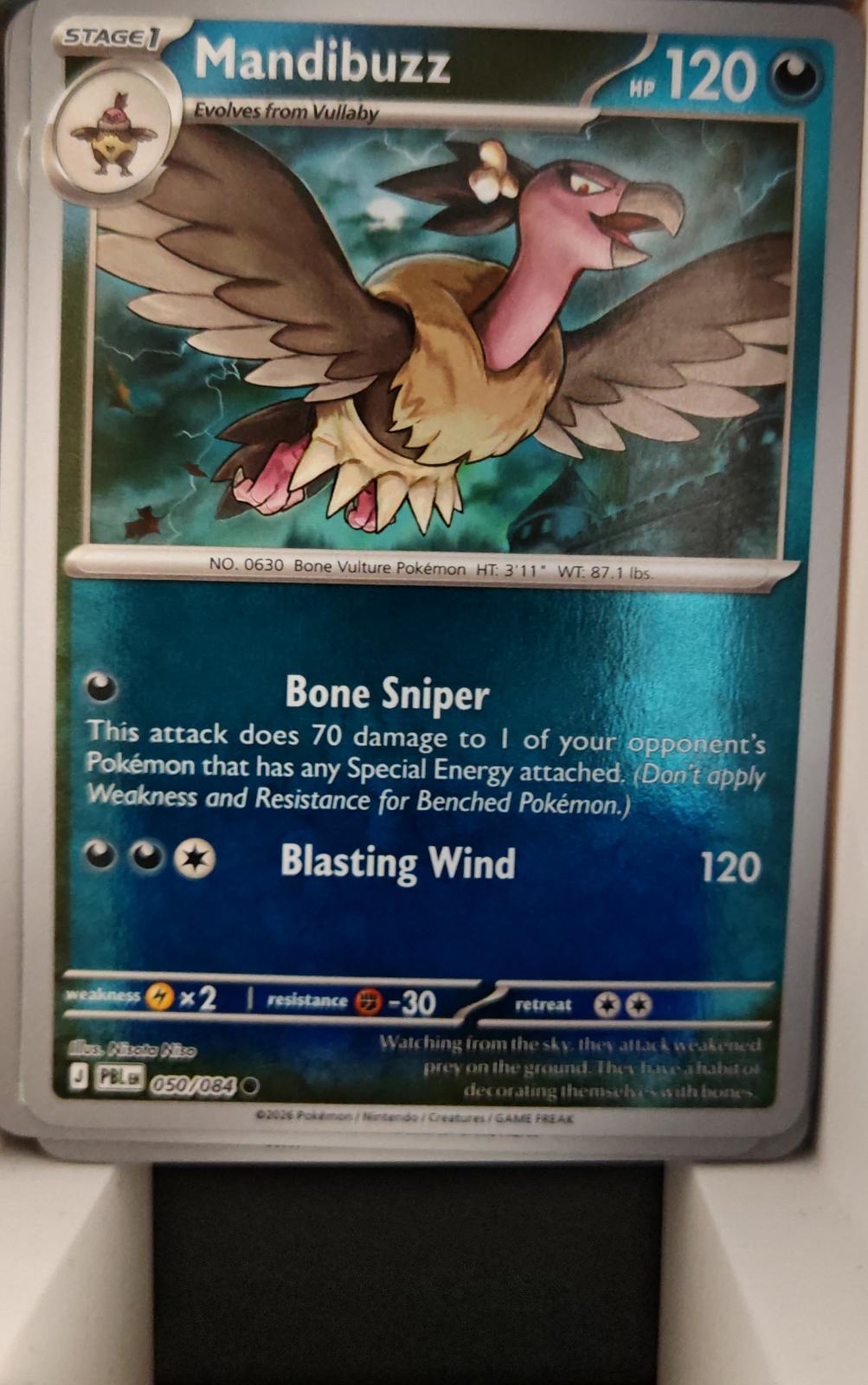 Mandibuzz - 050/084 - Reverse Holo - PITCH BLACK - Pokemon - Common | AA35-44