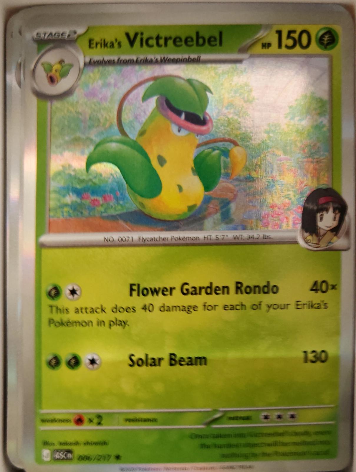 Erika's Victreebel - 006/217 - Holo - ASCENDED HEROES - Pokemon - Rare | AA20-67