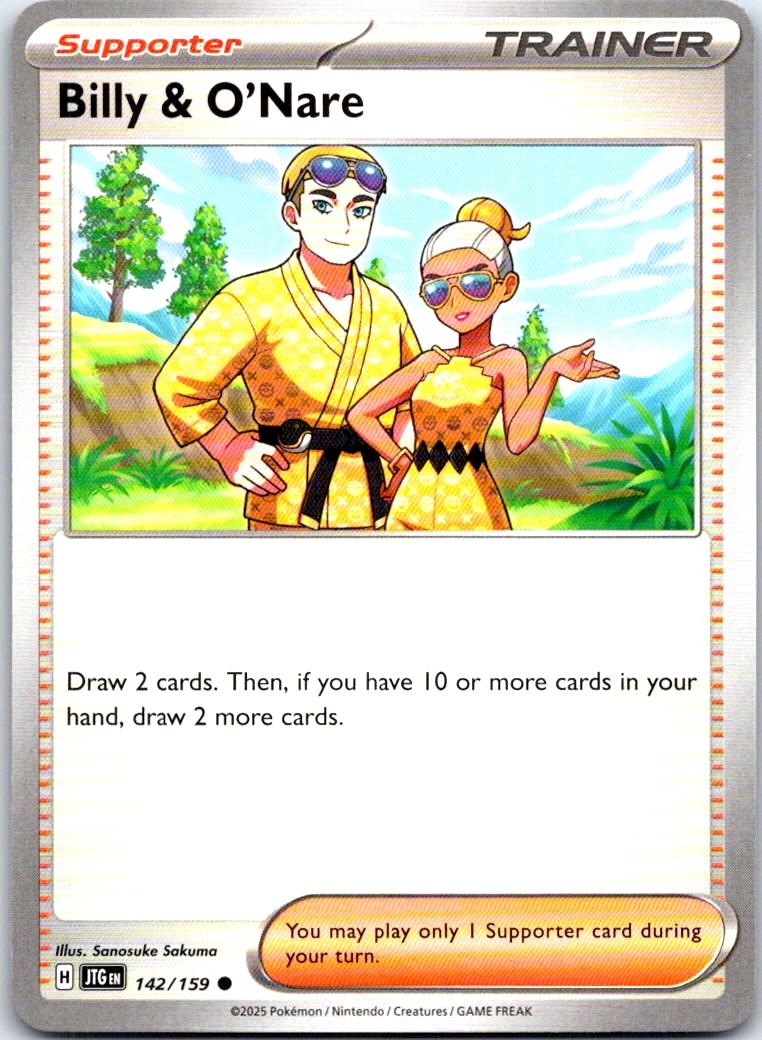 Billy & O'Nare - 142/159 - - JOURNEY TOGETHER - Pokemon - Common | AB22-28
