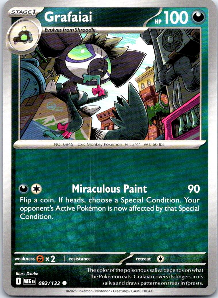 Grafaiai - 092/132 - - MEGA EVOLUTION - Pokemon - Common | AB69-44