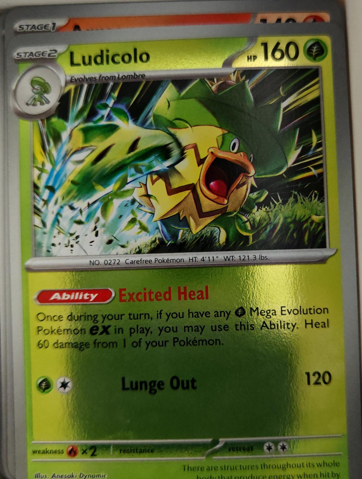 Ludicolo - 007/094 - Reverse Holo - PHANTASMAL FLAMES - Pokemon - | AA26-42