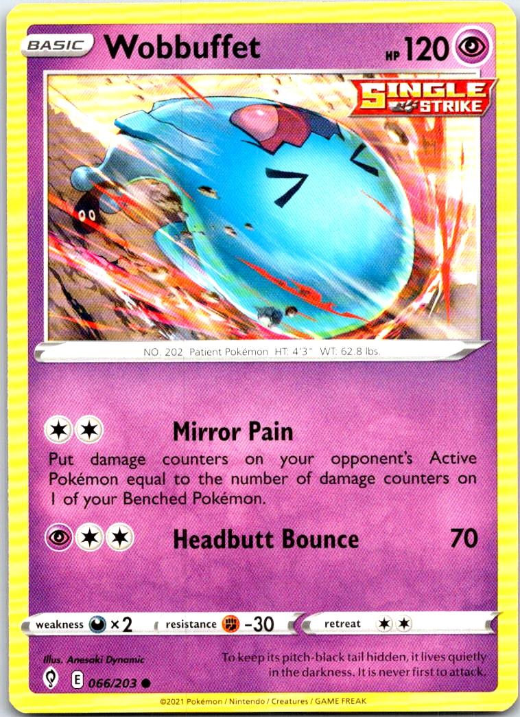 Wobbuffet - 066/203 - - EVOLVING SKIES - Pokemon - Common | AB35-25