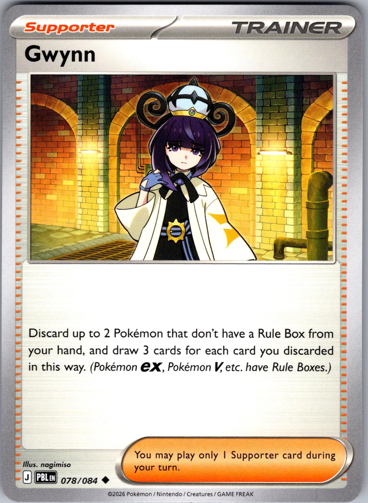 Gwynn - 078/084 - - PITCH BLACK - Pokemon - Uncommon | AA77-45