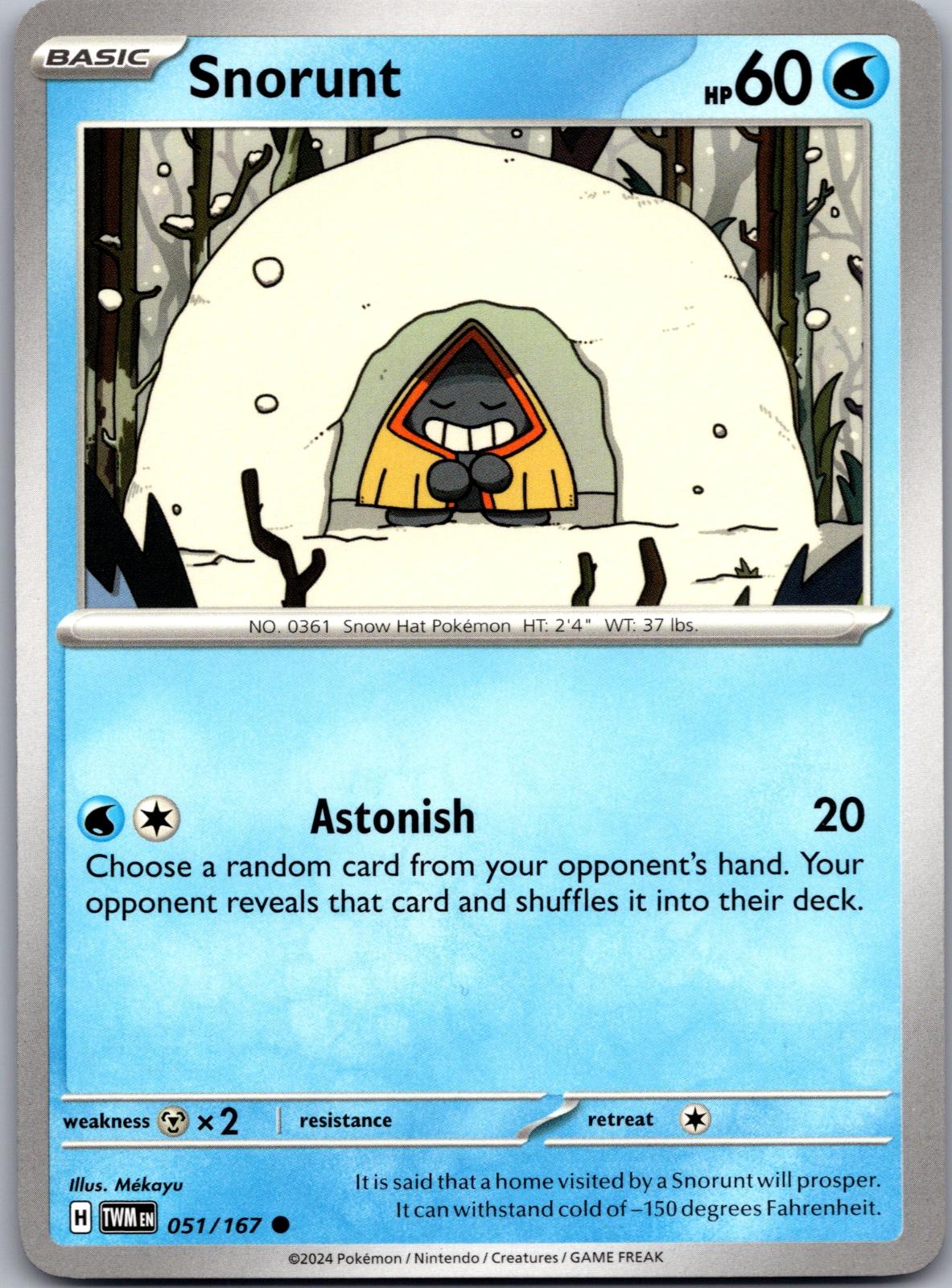 Snorunt - 051/167 - - TWILIGHT MASQUERADE - Pokemon - Common | AA81-3