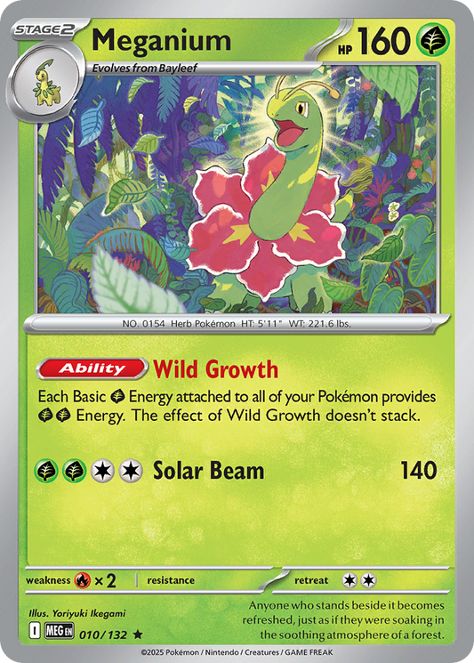 Meganium - 010/132 - Holo - MEGA EVOLUTION - Pokemon - Rare | AA24-5