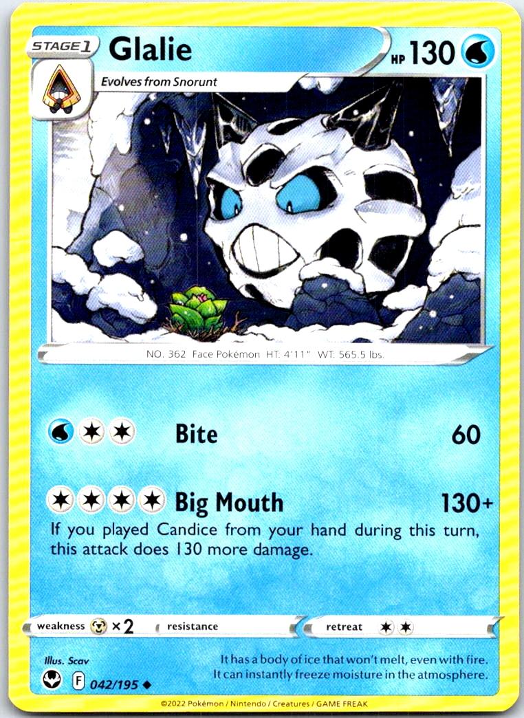 Glalie - 042/195 - - SILVER TEMPEST - Pokemon - Uncommon | AB53-10