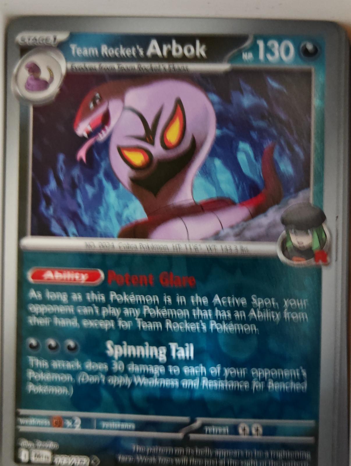 Team Rocket's Arbok - 113/182 - Reverse Holo - DESTINED RIVALS - Pokemon - | AA19-73