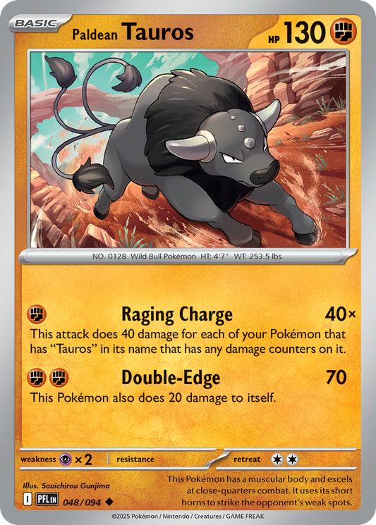 Paldean Tauros - 048/094 - - PHANTASMAL FLAMES - Pokemon - Uncommon | AA08-17
