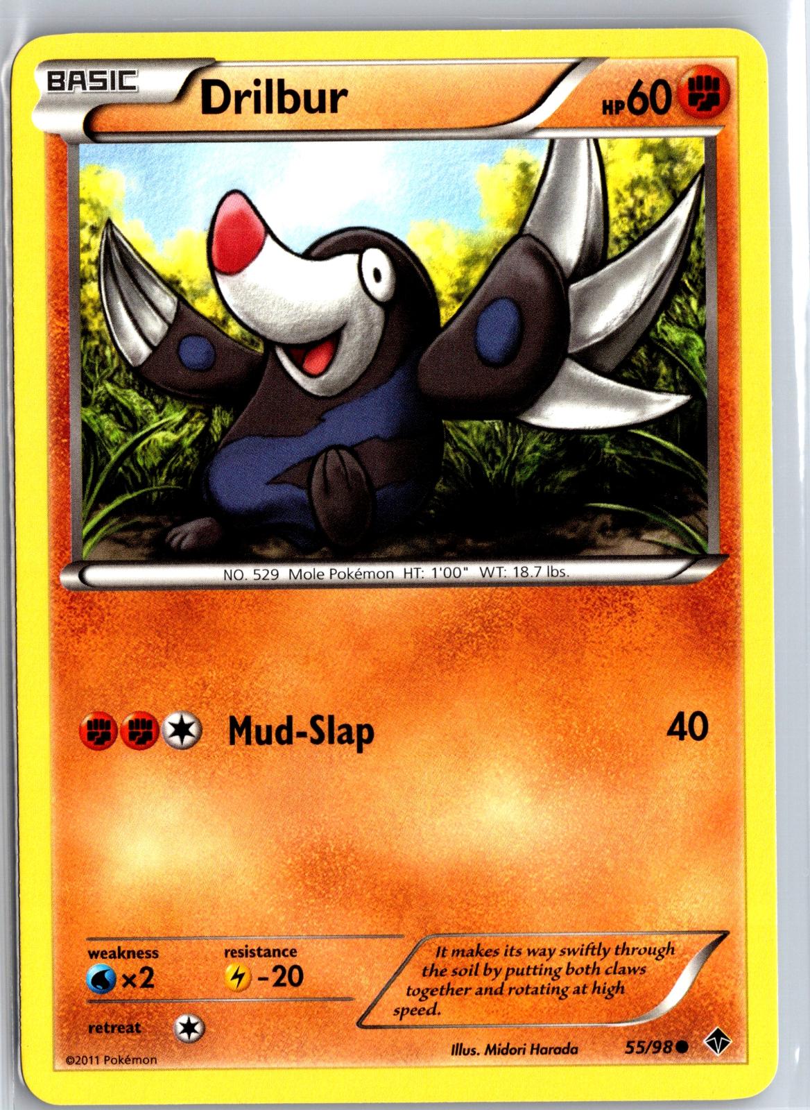 Drilbur - 55/98 - - EMERGING POWERS - Pokemon - Common | AA114-11