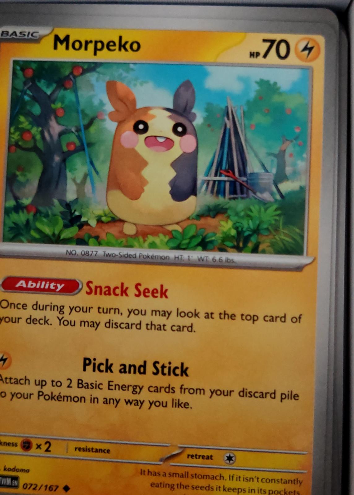 Morpeko - 072/167 - - TWILIGHT MASQUERADE - Pokemon - Uncommon | AA39-48