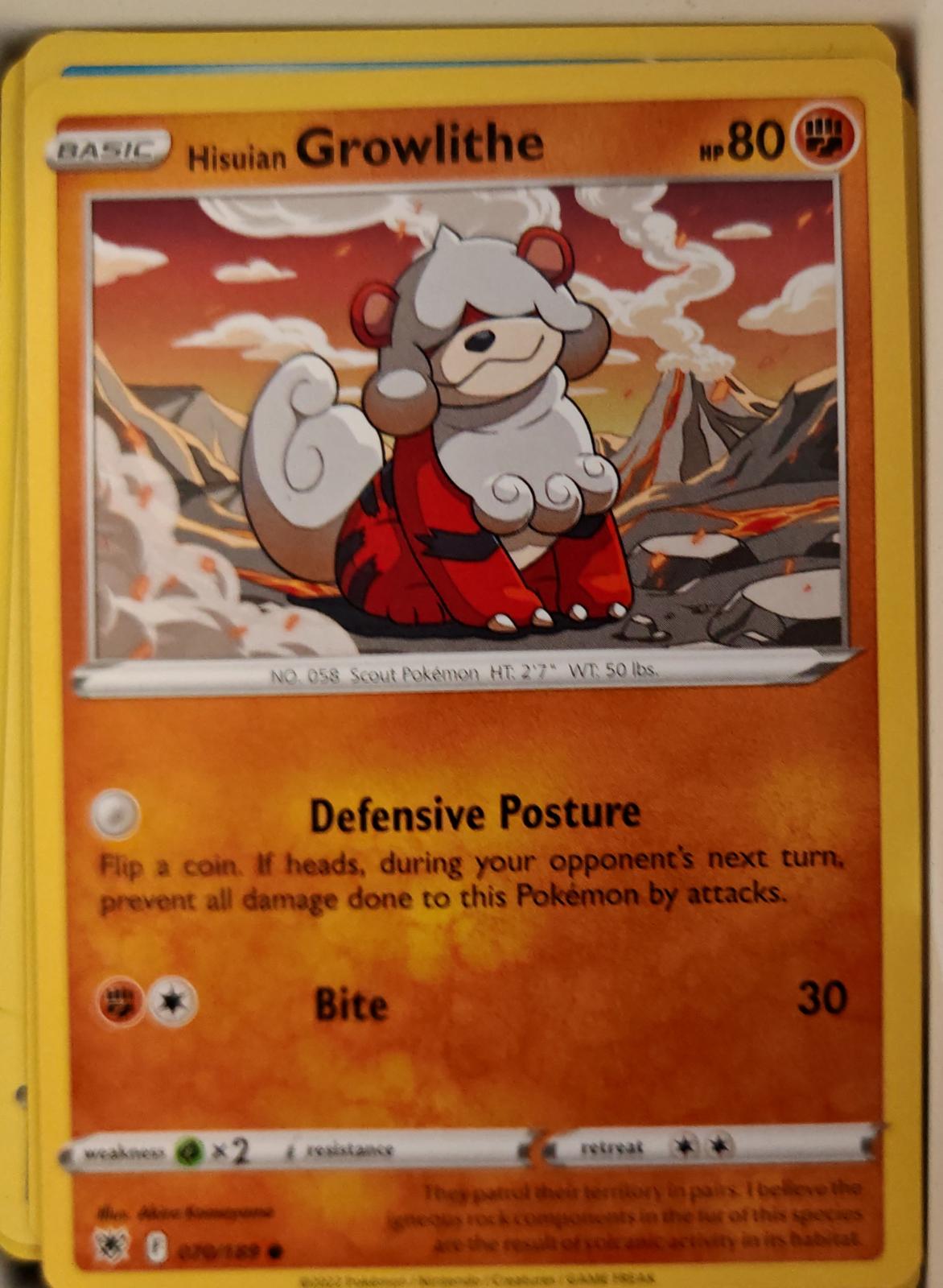 Hisuian Growlithe - 070/189 - - ASTRAL RADIANCE - Pokemon - Common | AA23-51