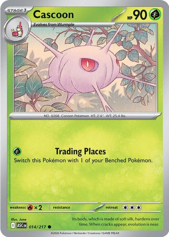 Cascoon - 014/217 - - ASCENDED HEROES - Pokemon - Common | AA43-82