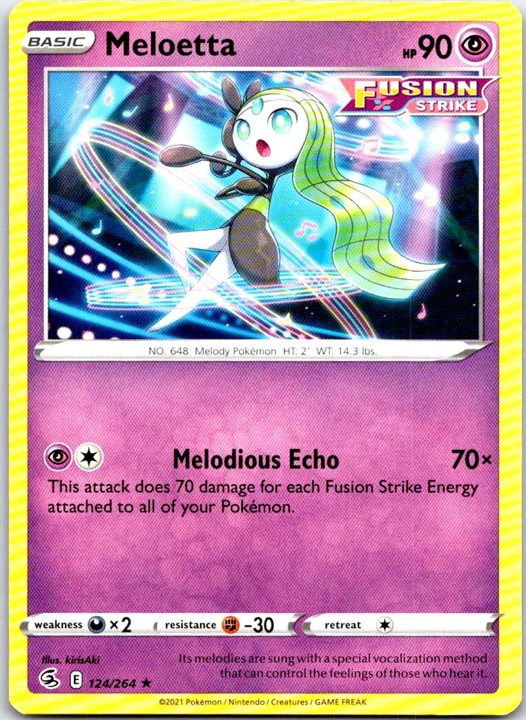 Meloetta - 124/264 - - FUSION STRIKE - Pokemon - Rare | AB39-43