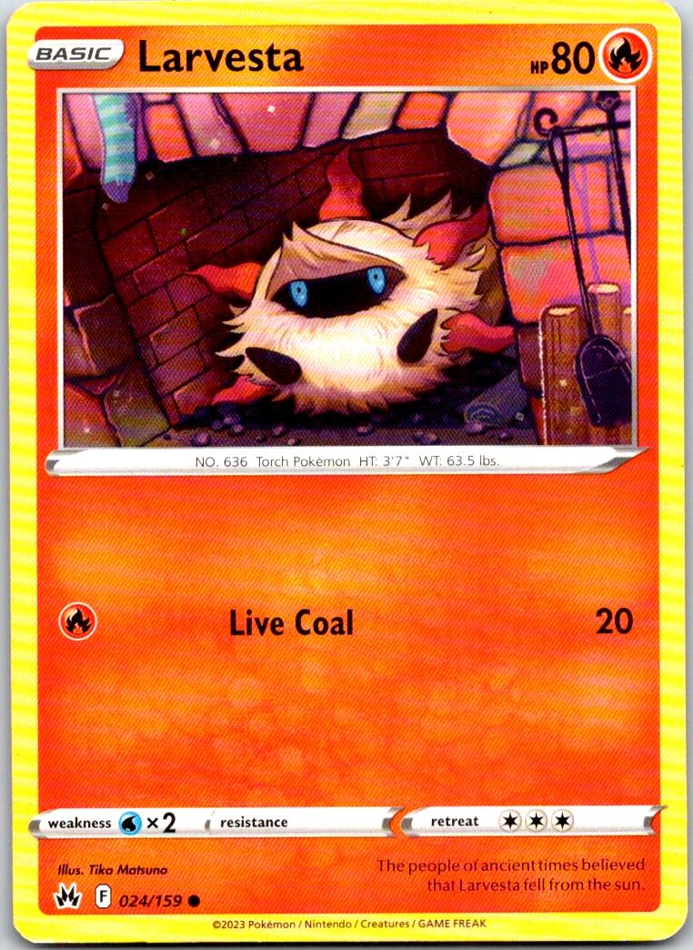 Larvesta - 024/159 - - CROWN ZENITH - Pokemon - Common | AB09-47