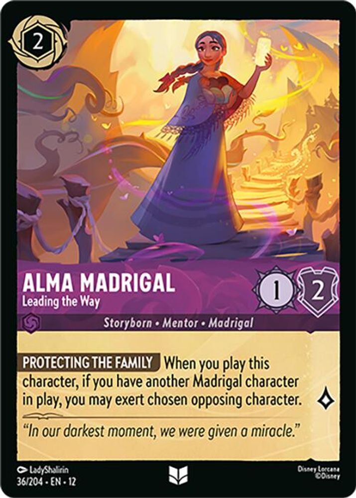 Alma Madrigal - Leading the Way - 36/204 - - WILDS UNKNOWN - Lorcana - | LAA01-81