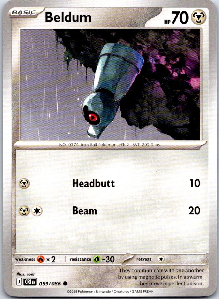 Beldum - 059/086 - - CHAOS RISING - Pokemon - Common | AB09-34