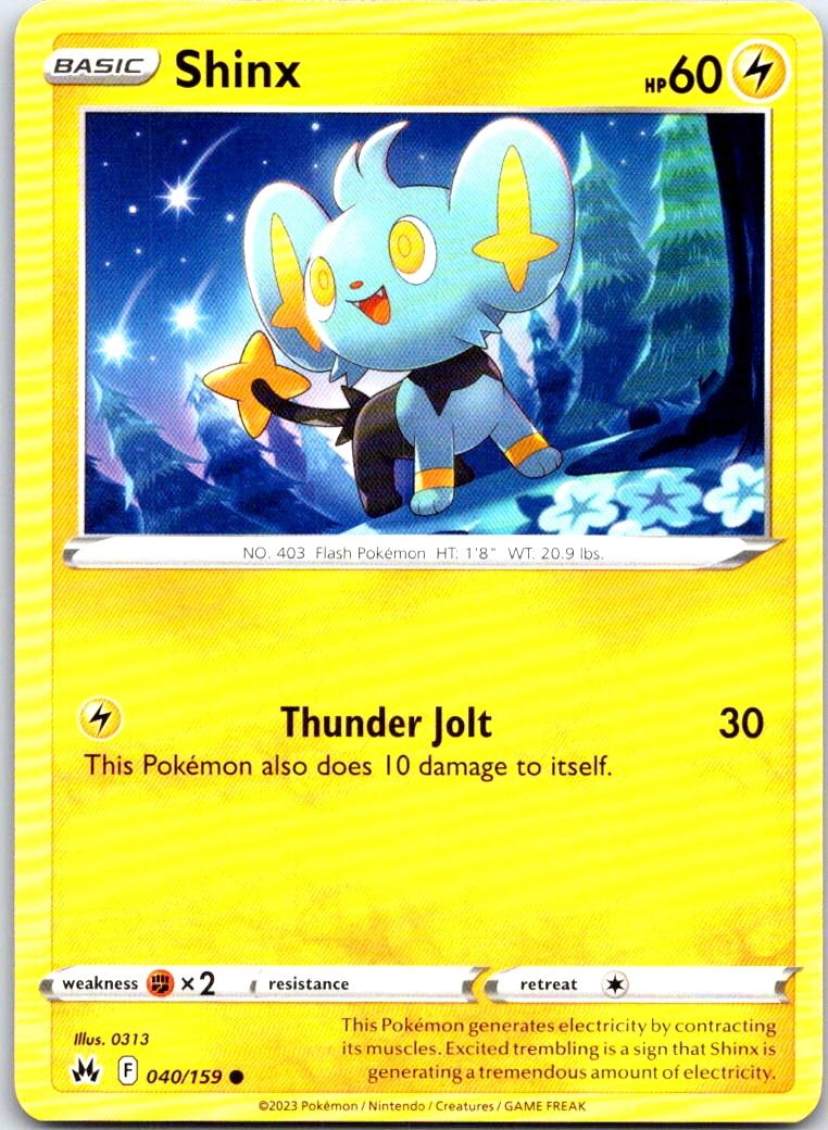 Shinx - 040/159 - - CROWN ZENITH - Pokemon - Common | AB49-41