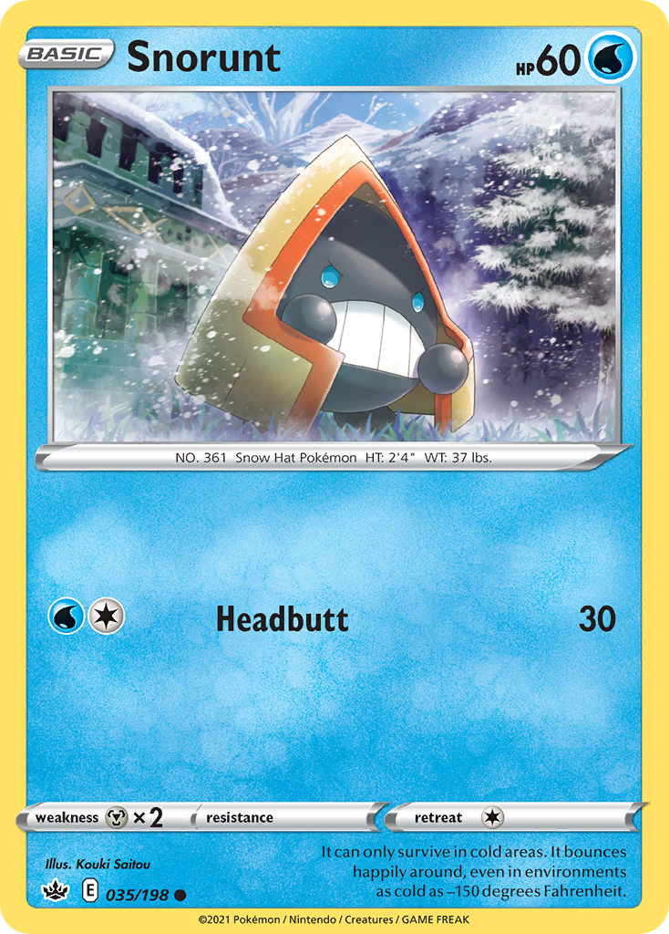 Snorunt - 035/198 - Reverse Holo - CHILLING REIGN - Pokemon - Common | AA22-62