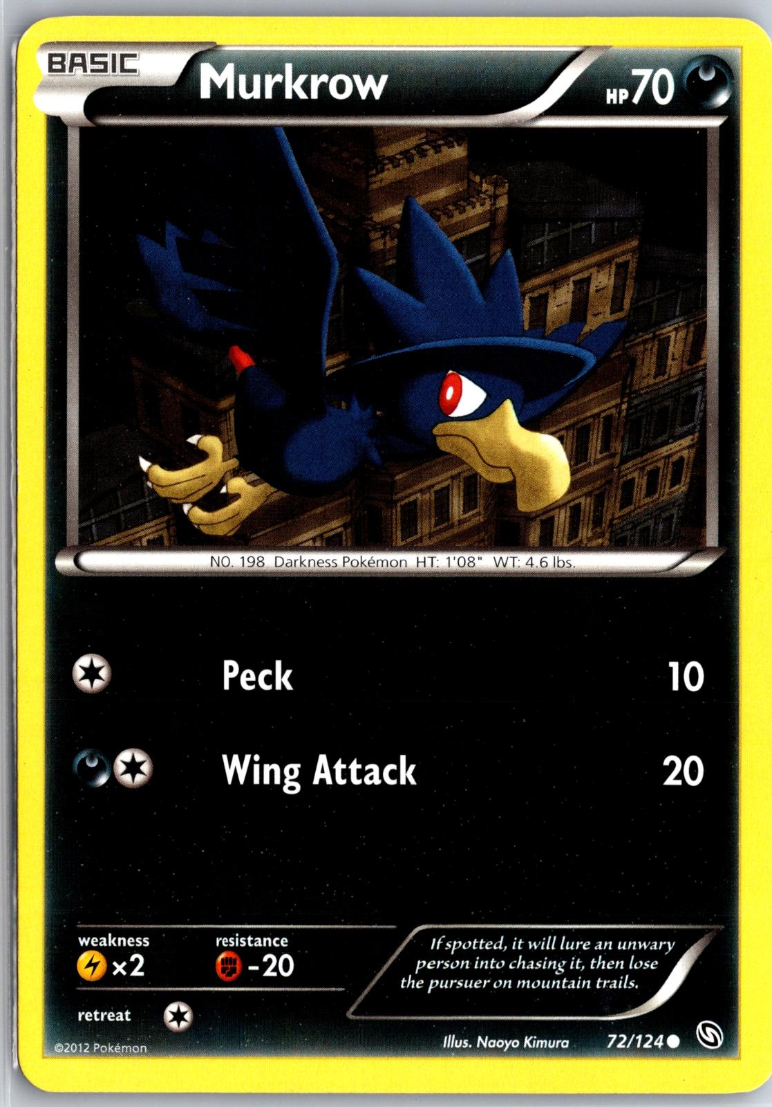 Murkrow - 72/124 - - DRAGONS EXALTED - Pokemon - Common | AA117-21